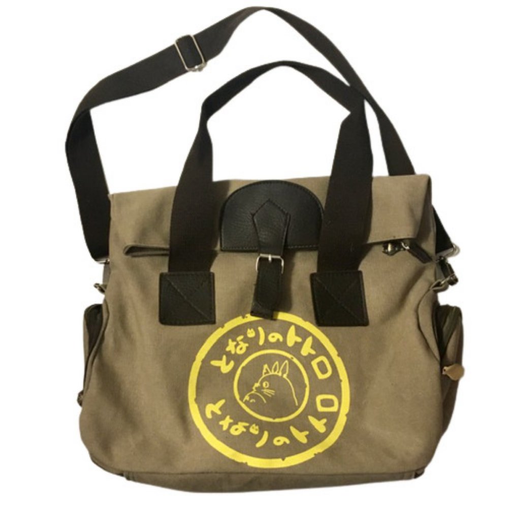 Totoro Tote Shoulder Bag Crossbody Canvas Large